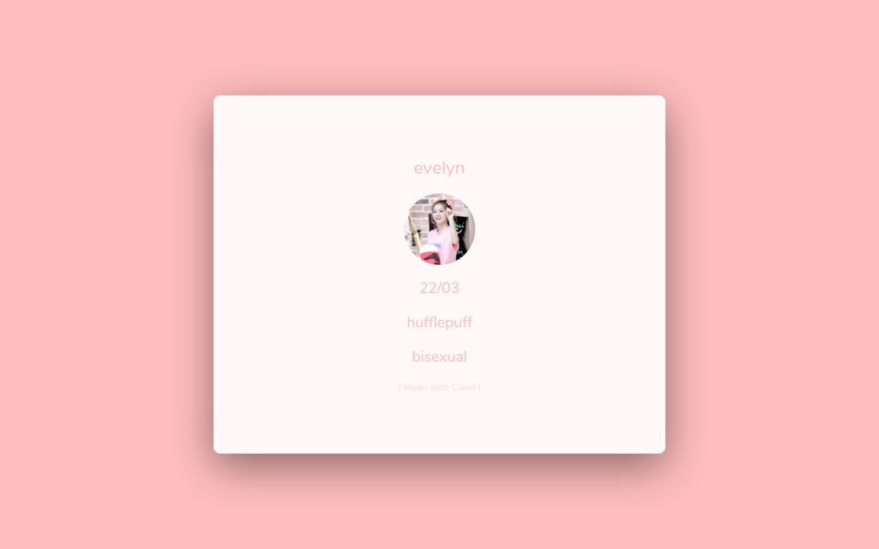 Carrd profile picture for @evelyn